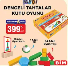 MEDİ DENGELİ TAHTALAR KUTU OYUNU fiyat ve kampanya bilgisi
